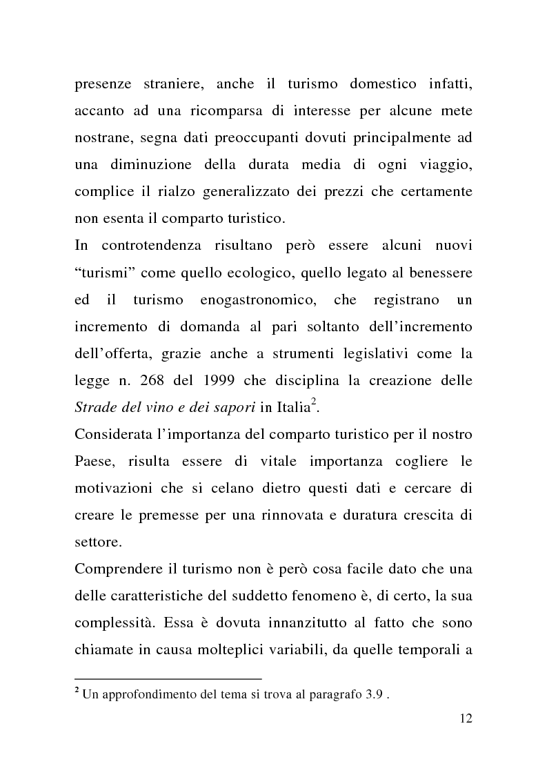Anteprima della tesi: Enogastronomia e territorio nel fenomeno turistico, Pagina 6