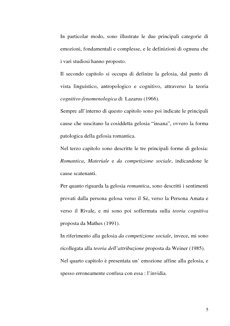 Anteprima della tesi: Differenze di genere nelle emozioni della rivalità: gelosia e invidia, Pagina 2