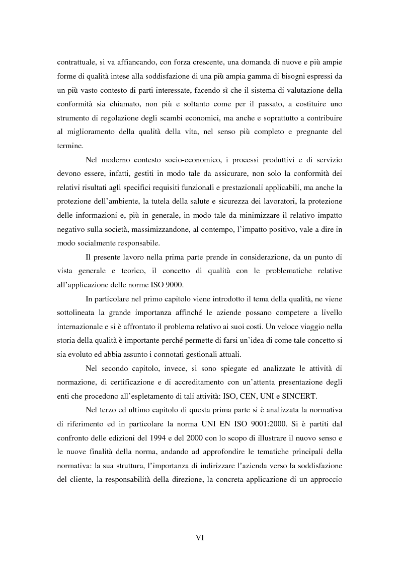 Anteprima della tesi: Certificazione del Sistema di Gestione per la Qualità: l'implementazione in Ferroli S.p.A., Pagina 2