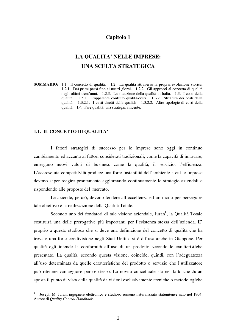 Anteprima della tesi: Certificazione del Sistema di Gestione per la Qualità: l'implementazione in Ferroli S.p.A., Pagina 5
