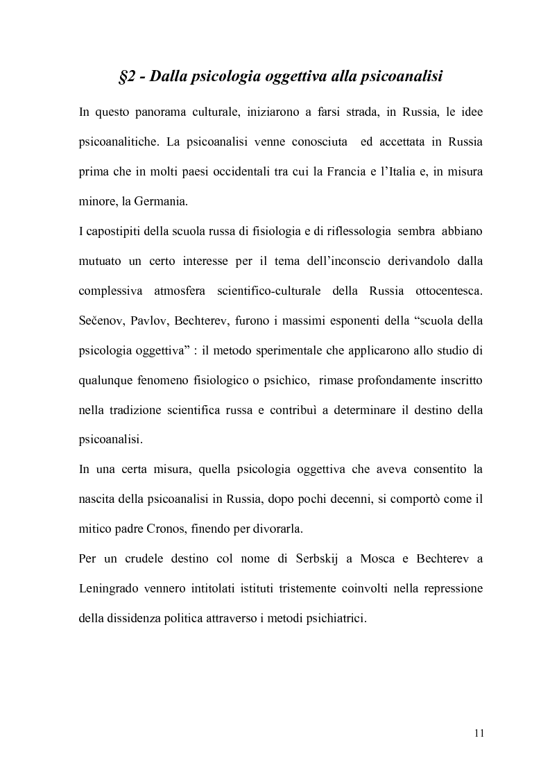 Anteprima della tesi: La Psicoanalisi in Russia: nascita, sviluppo e oblio, Pagina 10