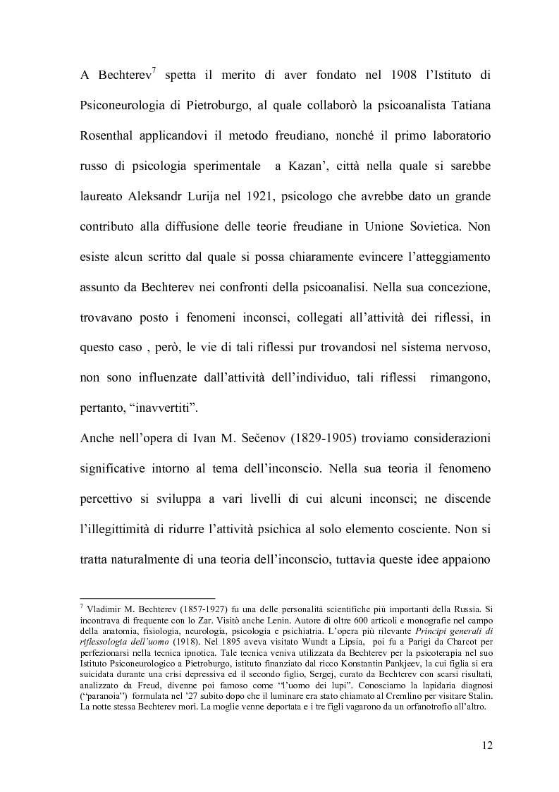 Anteprima della tesi: La Psicoanalisi in Russia: nascita, sviluppo e oblio, Pagina 11