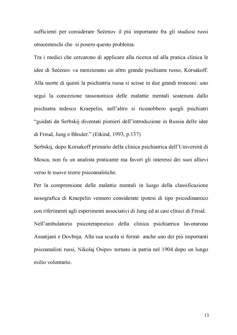Anteprima della tesi: La Psicoanalisi in Russia: nascita, sviluppo e oblio, Pagina 12