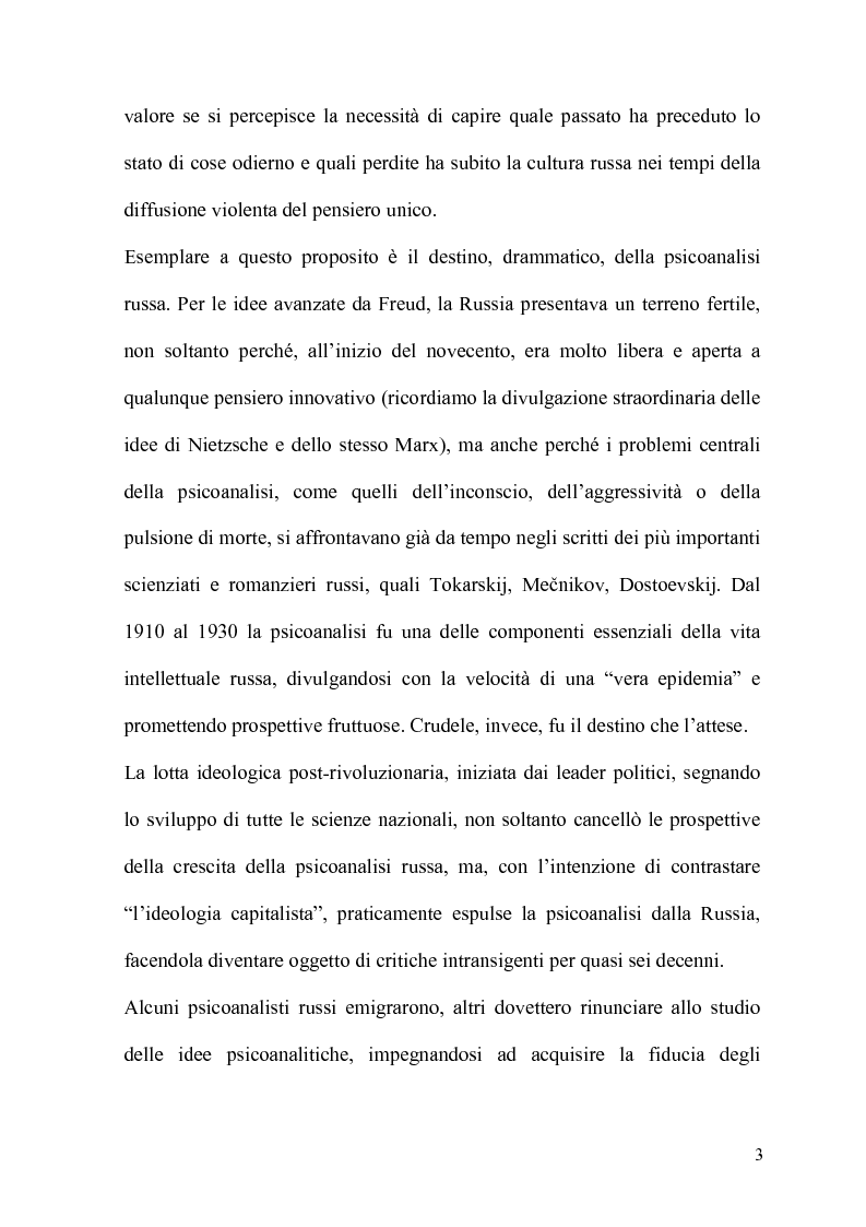 Anteprima della tesi: La Psicoanalisi in Russia: nascita, sviluppo e oblio, Pagina 2