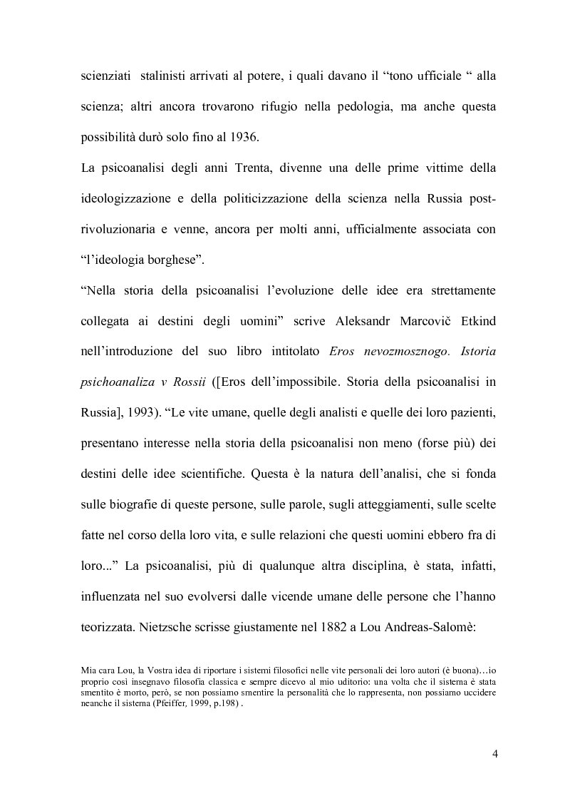 Anteprima della tesi: La Psicoanalisi in Russia: nascita, sviluppo e oblio, Pagina 3