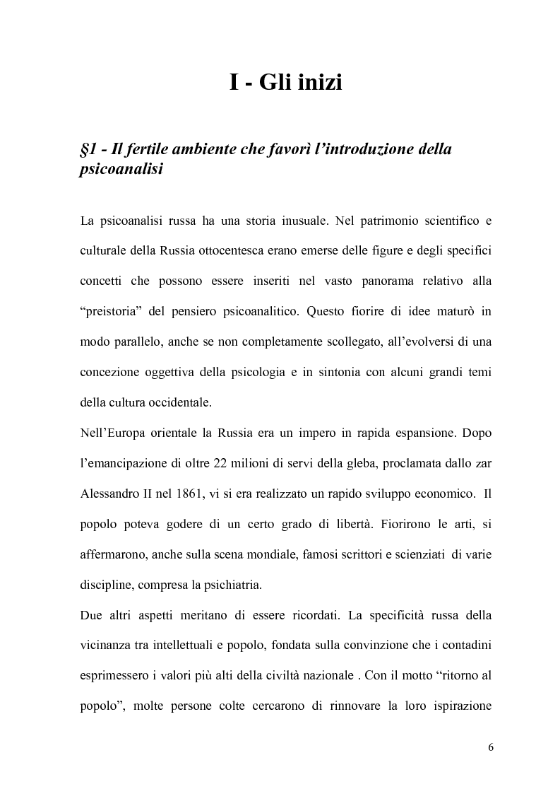 Anteprima della tesi: La Psicoanalisi in Russia: nascita, sviluppo e oblio, Pagina 5