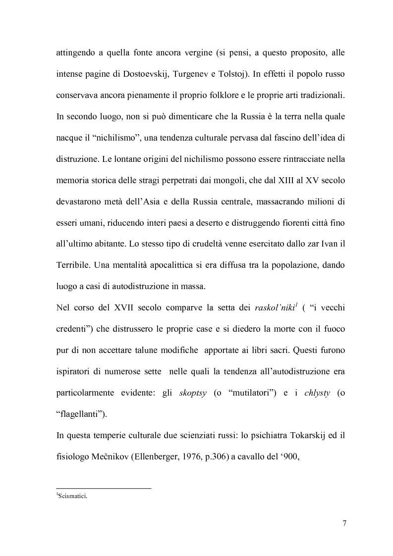 Anteprima della tesi: La Psicoanalisi in Russia: nascita, sviluppo e oblio, Pagina 6