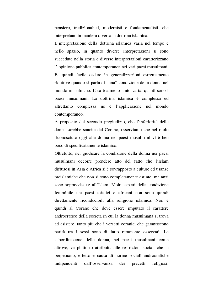 Anteprima della tesi: I diritti delle donne islamiche, Pagina 2