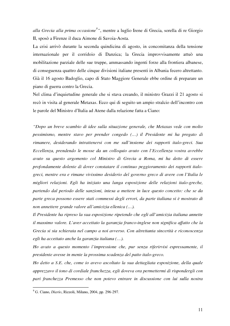Anteprima della tesi: Soldati, generali e gerarchi nella campagna di Grecia. Aspetti e tematiche di una guerra vista da prospettive differenti, Pagina 10