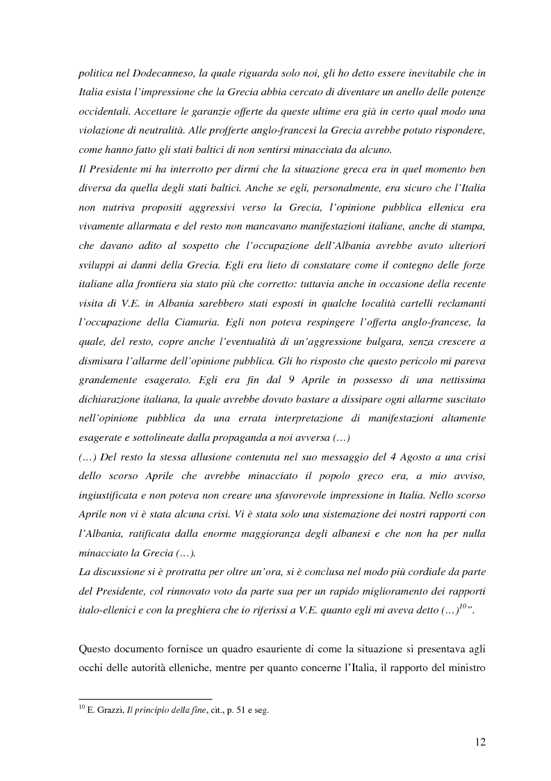 Anteprima della tesi: Soldati, generali e gerarchi nella campagna di Grecia. Aspetti e tematiche di una guerra vista da prospettive differenti, Pagina 11