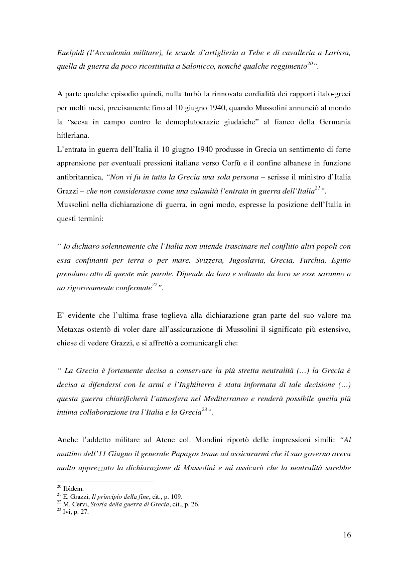 Anteprima della tesi: Soldati, generali e gerarchi nella campagna di Grecia. Aspetti e tematiche di una guerra vista da prospettive differenti, Pagina 15