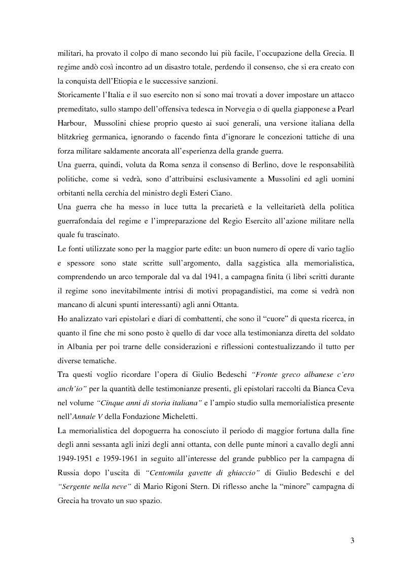 Anteprima della tesi: Soldati, generali e gerarchi nella campagna di Grecia. Aspetti e tematiche di una guerra vista da prospettive differenti, Pagina 2