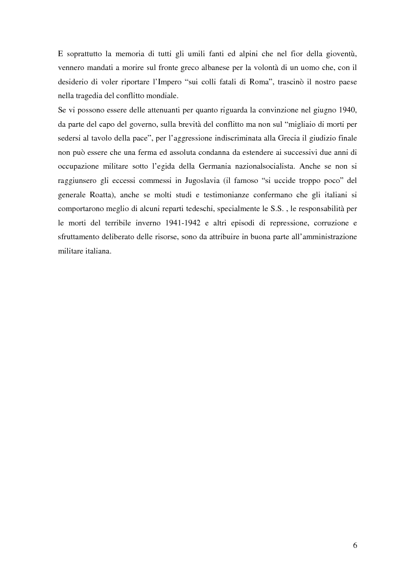 Anteprima della tesi: Soldati, generali e gerarchi nella campagna di Grecia. Aspetti e tematiche di una guerra vista da prospettive differenti, Pagina 5