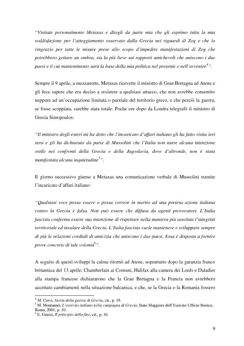 Anteprima della tesi: Soldati, generali e gerarchi nella campagna di Grecia. Aspetti e tematiche di una guerra vista da prospettive differenti, Pagina 8