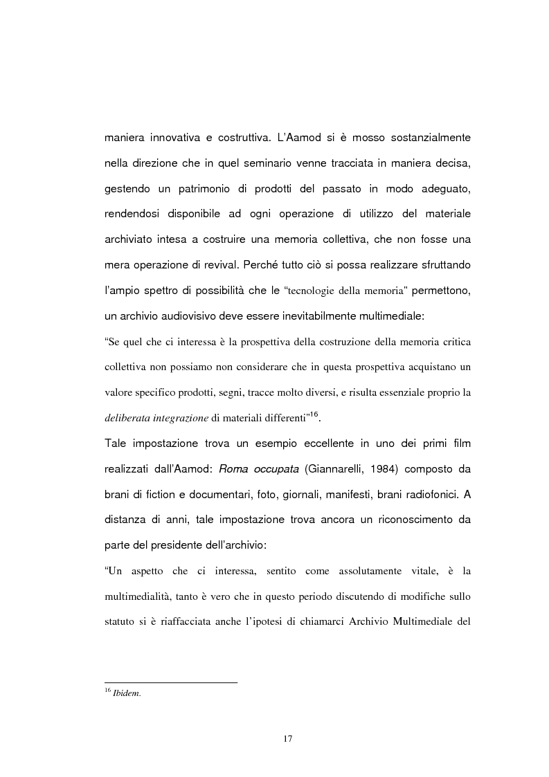 Anteprima della tesi: Archivio audiovisivo del movimento operaio e democratico: vent'anni di produzioni, Pagina 13