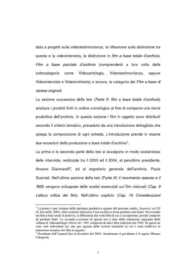 Anteprima della tesi: Archivio audiovisivo del movimento operaio e democratico: vent'anni di produzioni, Pagina 3