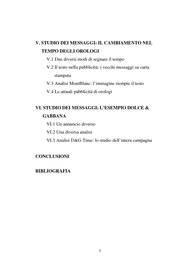 Indice della tesi: Pubblicità tra oralità e scrittura - Dall'immagine allo scritto fino a giungere all'immagine - Il caso Dolce e Gabbana, Pagina 2