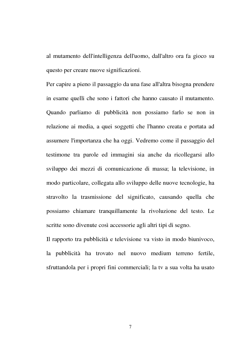 Anteprima della tesi: Pubblicità tra oralità e scrittura - Dall'immagine allo scritto fino a giungere all'immagine - Il caso Dolce e Gabbana, Pagina 4