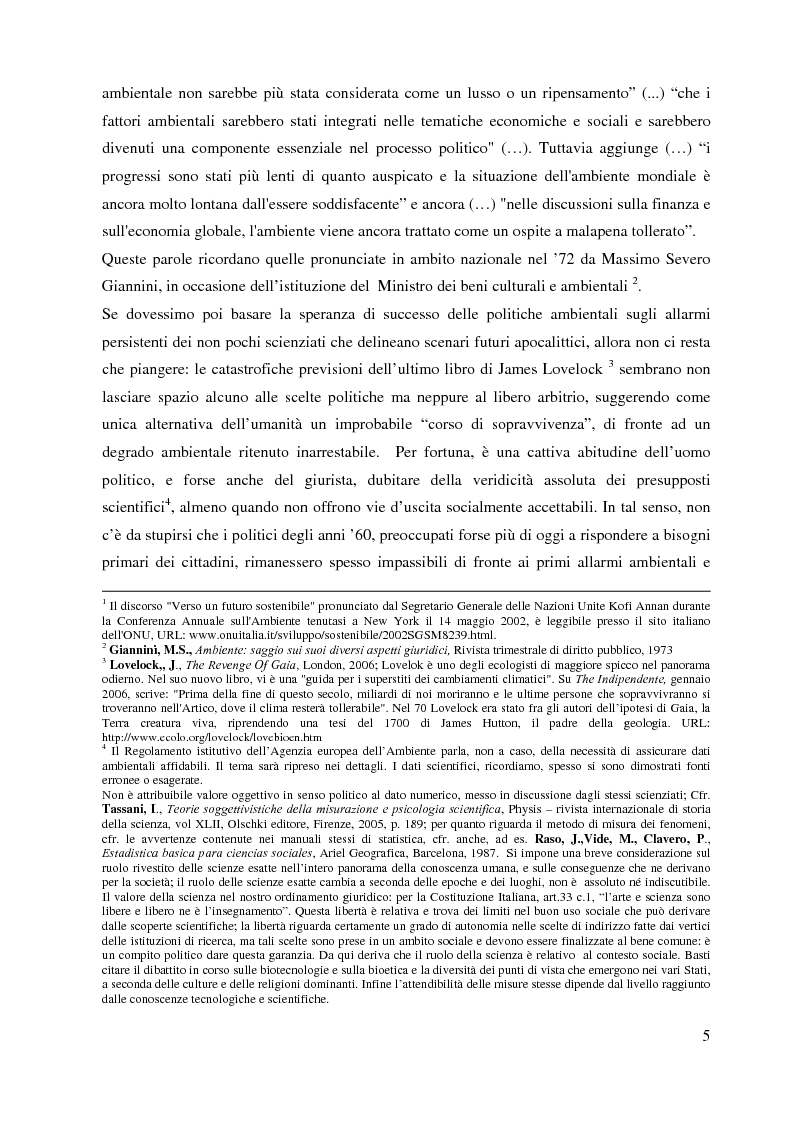 Anteprima della tesi: L'Agenzia Europea dell'Ambiente e il diritto ambientale comunitario, Pagina 5