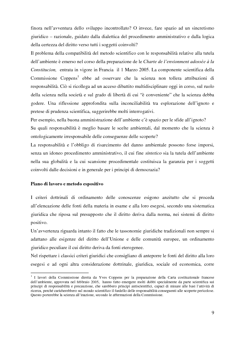 Anteprima della tesi: L'Agenzia Europea dell'Ambiente e il diritto ambientale comunitario, Pagina 9