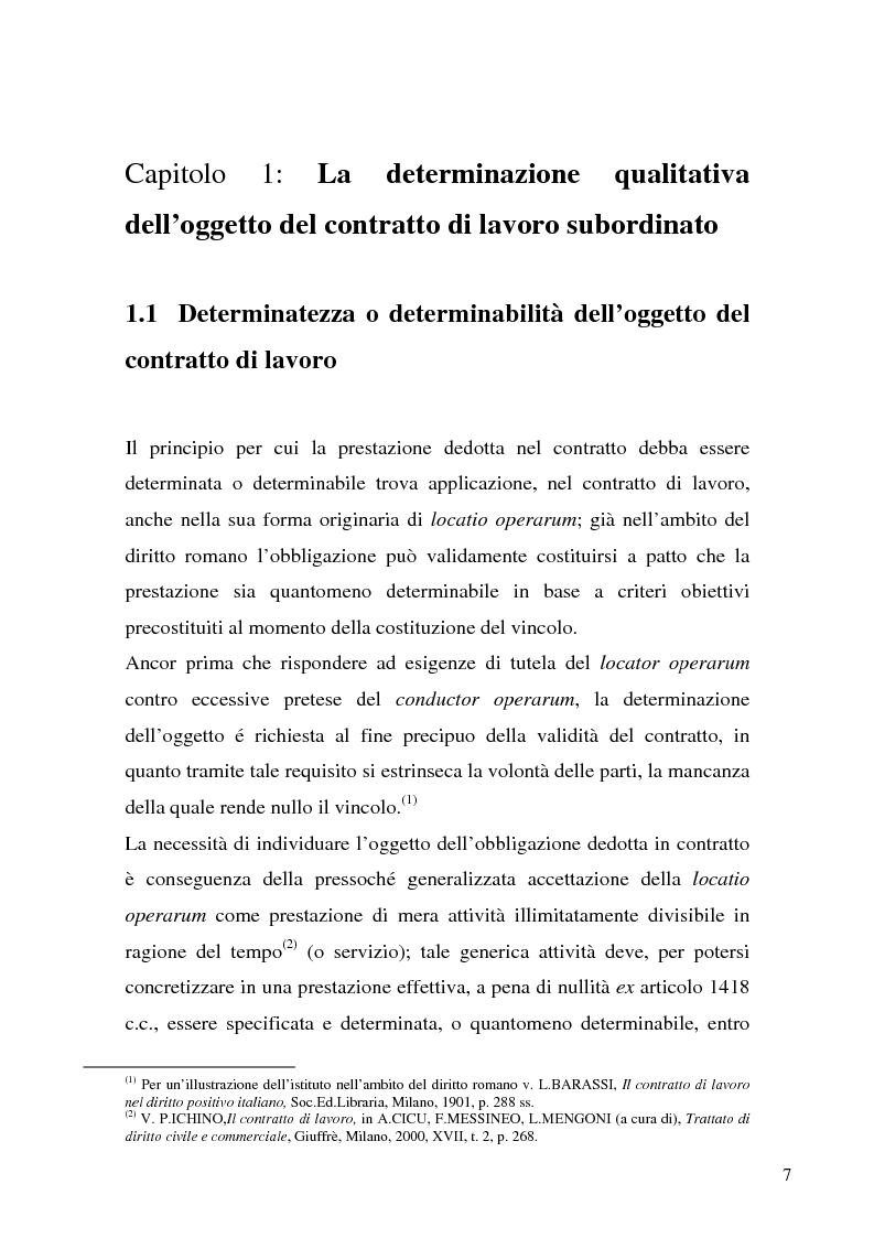 Anteprima della tesi: Il demansionamento nel rapporto di lavoro subordinato, Pagina 5