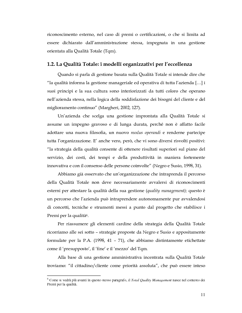 Anteprima della tesi: La Customer Satisfaction nella PA: problemi di fedeltà dei dati raccolti tramite questionario, Pagina 6