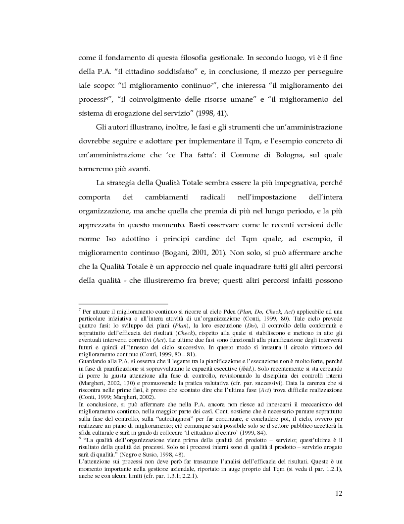 Anteprima della tesi: La Customer Satisfaction nella PA: problemi di fedeltà dei dati raccolti tramite questionario, Pagina 7