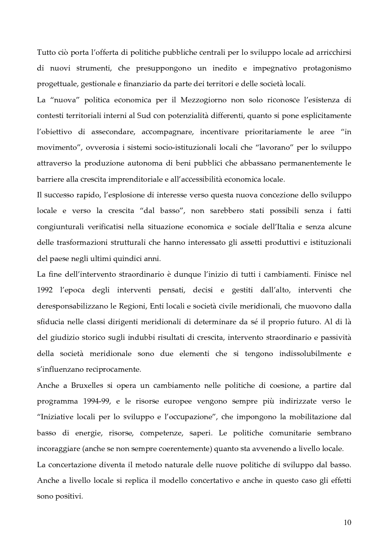 Anteprima della tesi: La programmazione dei Fondi strutturali 2000 - 2006: I "Progetti Integrati Territoriali", Pagina 10