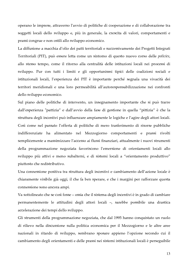 Anteprima della tesi: La programmazione dei Fondi strutturali 2000 - 2006: I "Progetti Integrati Territoriali", Pagina 13
