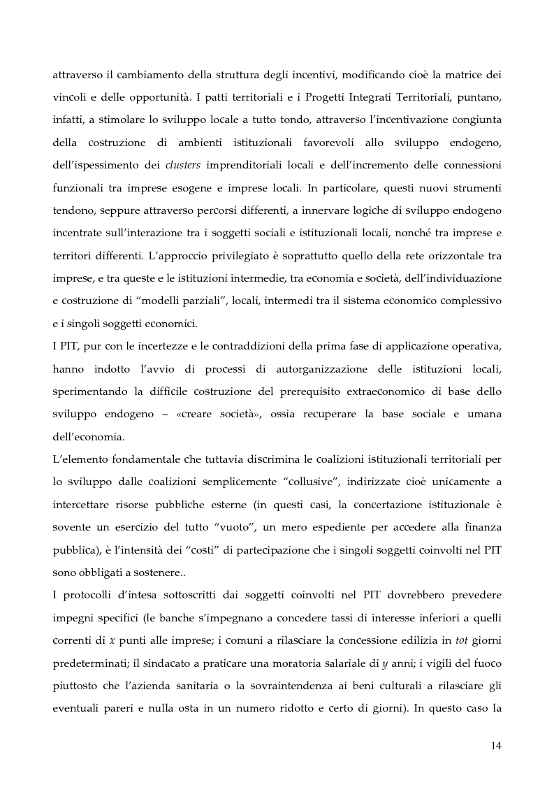 Anteprima della tesi: La programmazione dei Fondi strutturali 2000 - 2006: I "Progetti Integrati Territoriali", Pagina 14