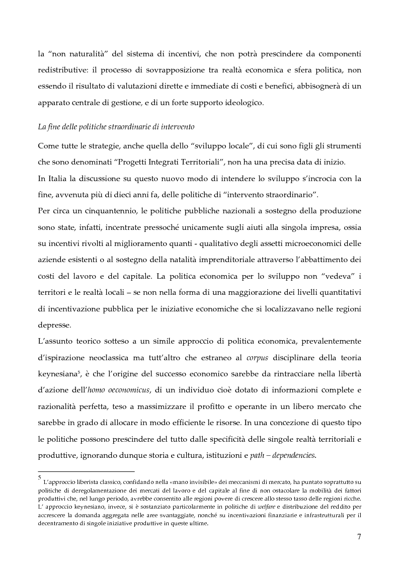Anteprima della tesi: La programmazione dei Fondi strutturali 2000 - 2006: I "Progetti Integrati Territoriali", Pagina 7