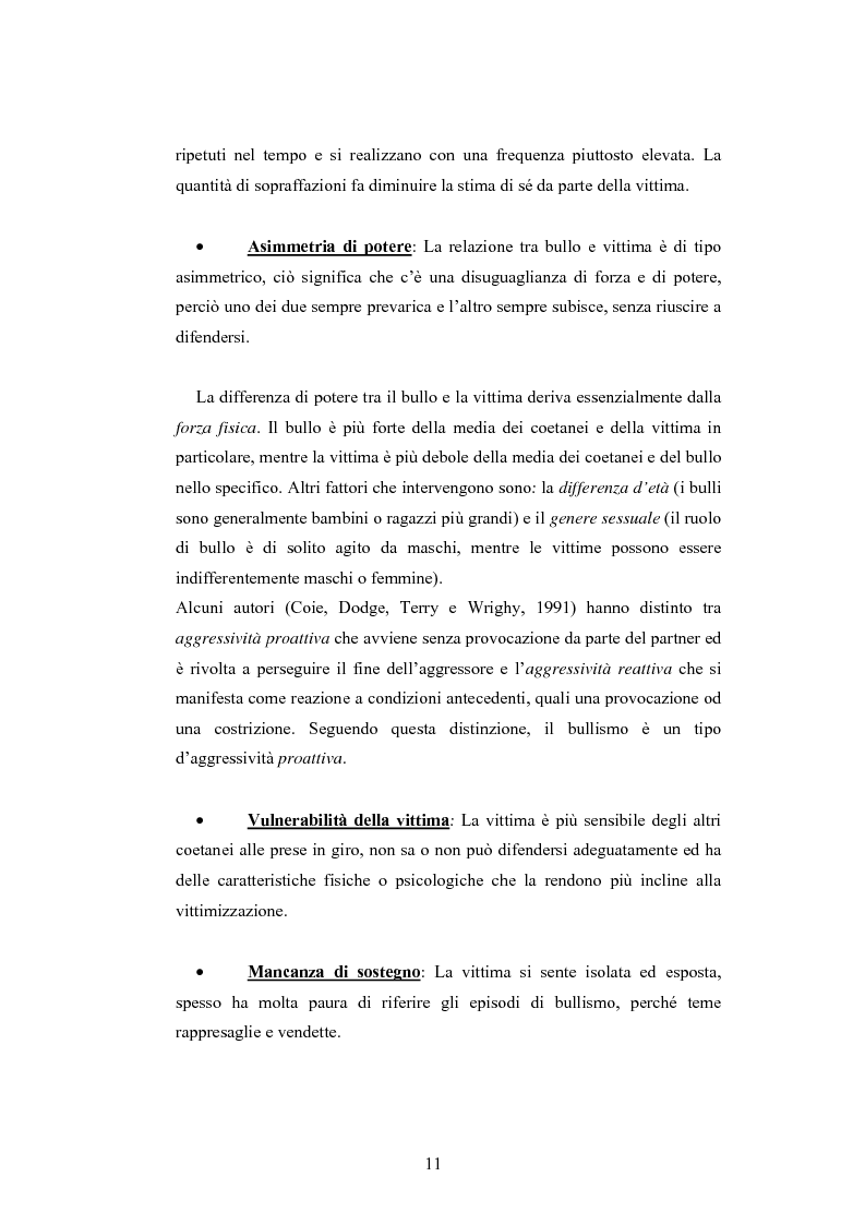 Anteprima della tesi: Bulli e vittime tra i banchi di scuola: profili, diffusione e metodologie d'intervento, Pagina 10