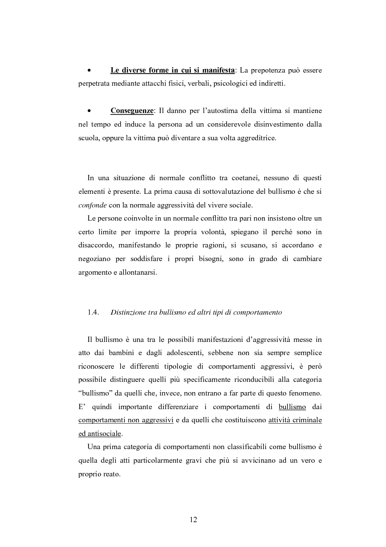 Anteprima della tesi: Bulli e vittime tra i banchi di scuola: profili, diffusione e metodologie d'intervento, Pagina 11