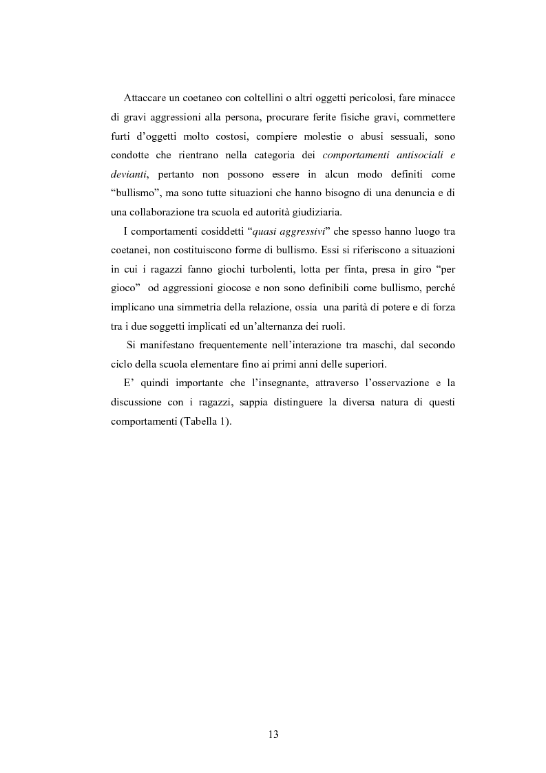 Anteprima della tesi: Bulli e vittime tra i banchi di scuola: profili, diffusione e metodologie d'intervento, Pagina 12