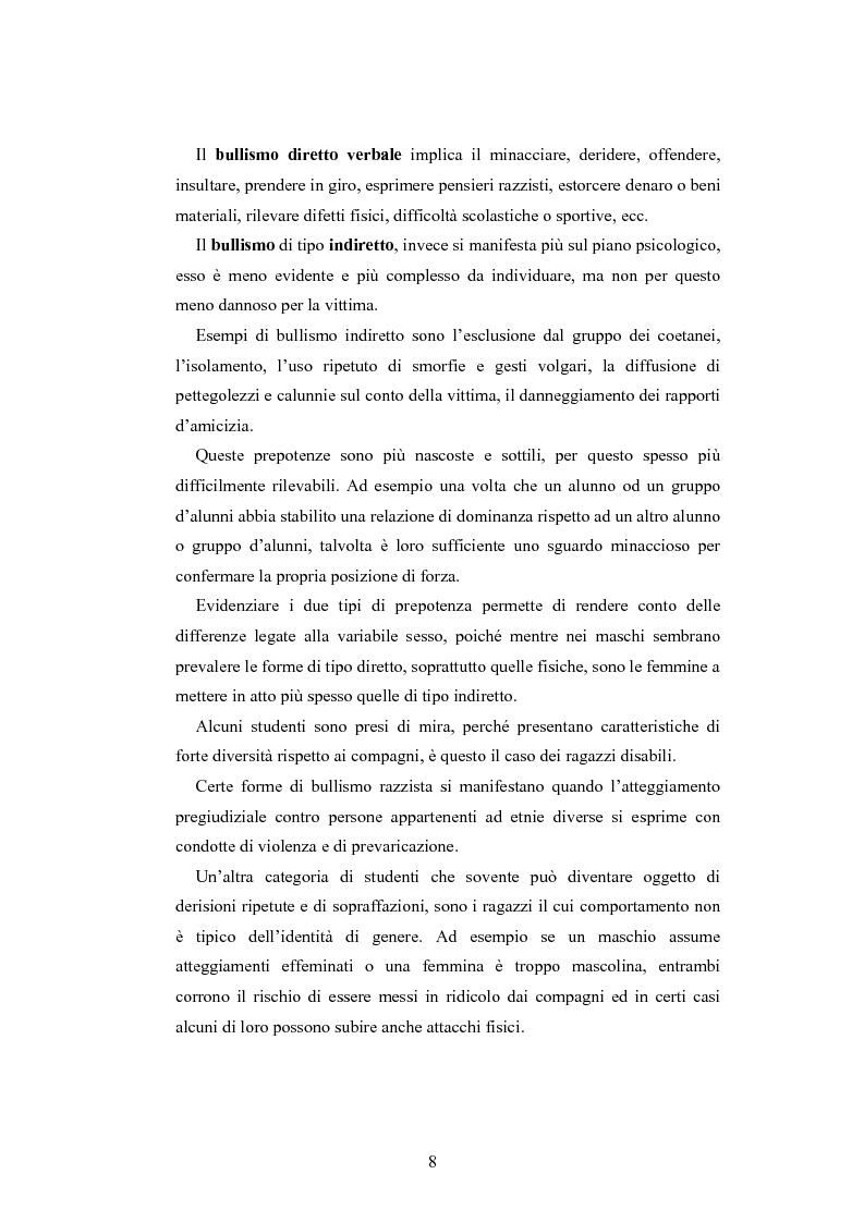 Anteprima della tesi: Bulli e vittime tra i banchi di scuola: profili, diffusione e metodologie d'intervento, Pagina 7