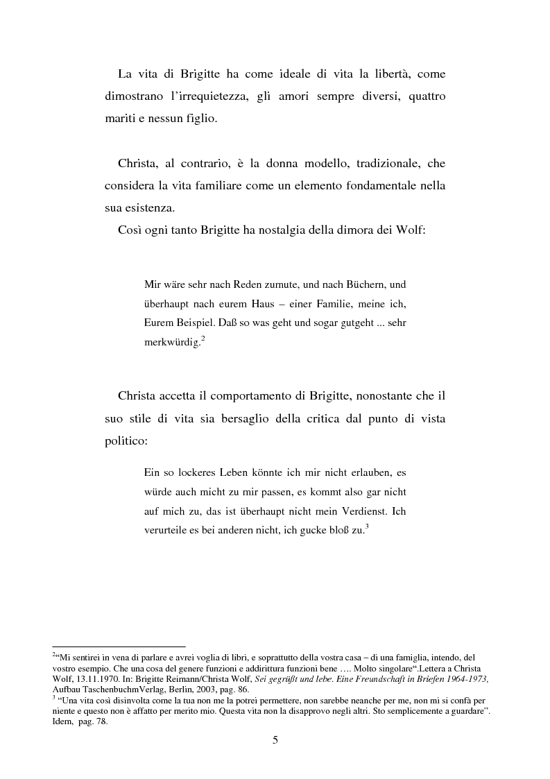 Anteprima della tesi: Brigitte Reimann e Christa Wolf: un epistolario, un'amicizia, Pagina 5