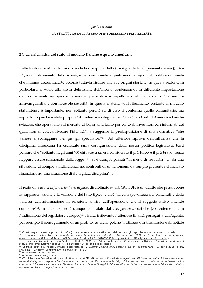 Estratto dalla tesi: Il nuovo profilo dell'abuso di mercato: la punibilità dell'outsider trading