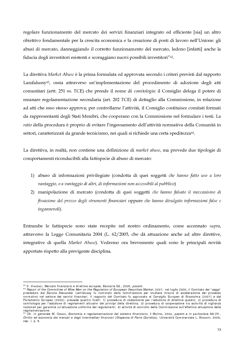 Anteprima della tesi: Il nuovo profilo dell'abuso di mercato: la punibilità dell'outsider trading, Pagina 13
