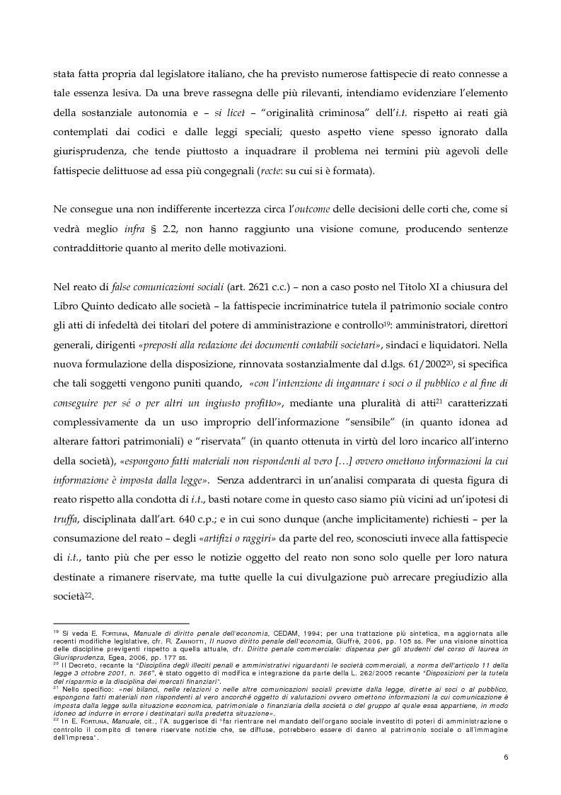 Anteprima della tesi: Il nuovo profilo dell'abuso di mercato: la punibilità dell'outsider trading, Pagina 6