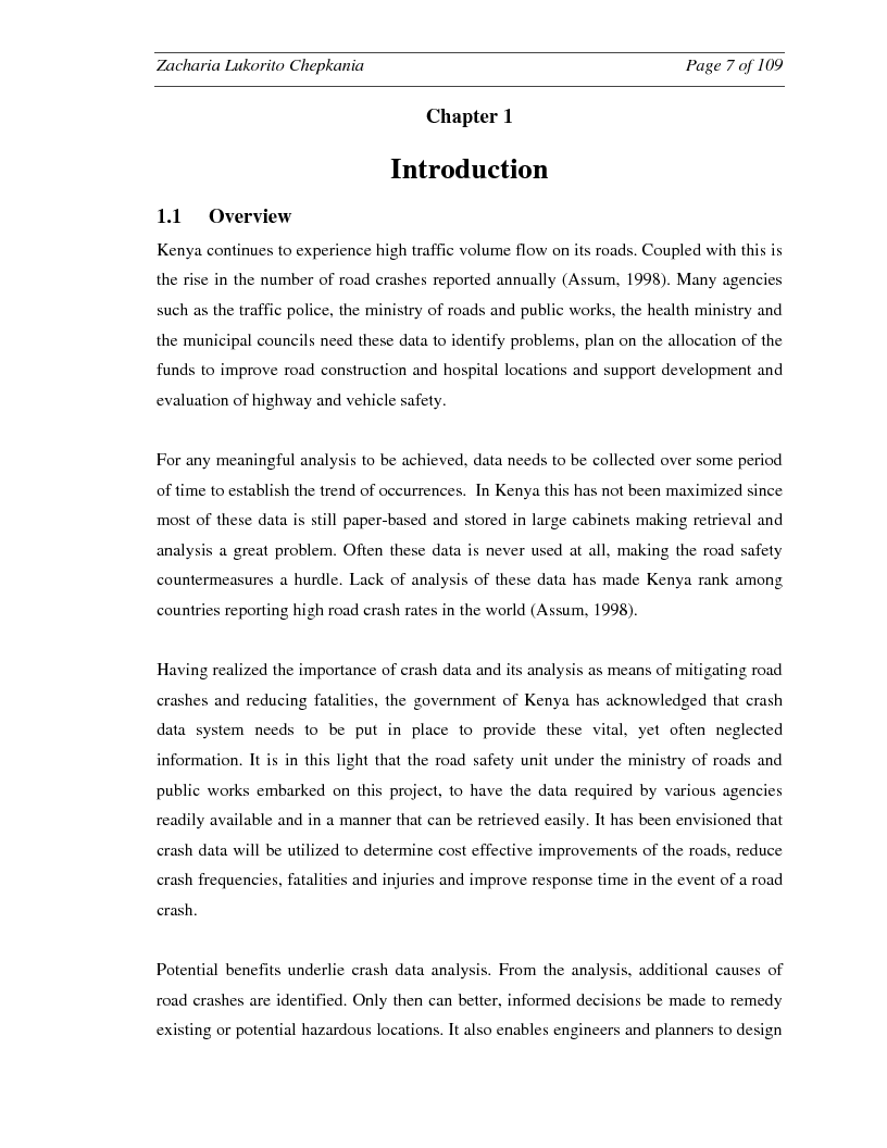 Anteprima della tesi: Geographic Information System-Based Integrated Road Crash Data System, Pagina 2