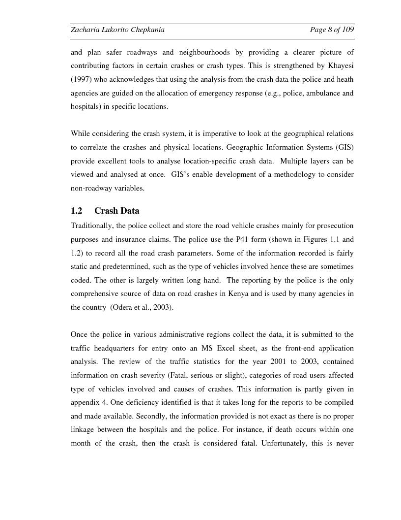 Anteprima della tesi: Geographic Information System-Based Integrated Road Crash Data System, Pagina 3