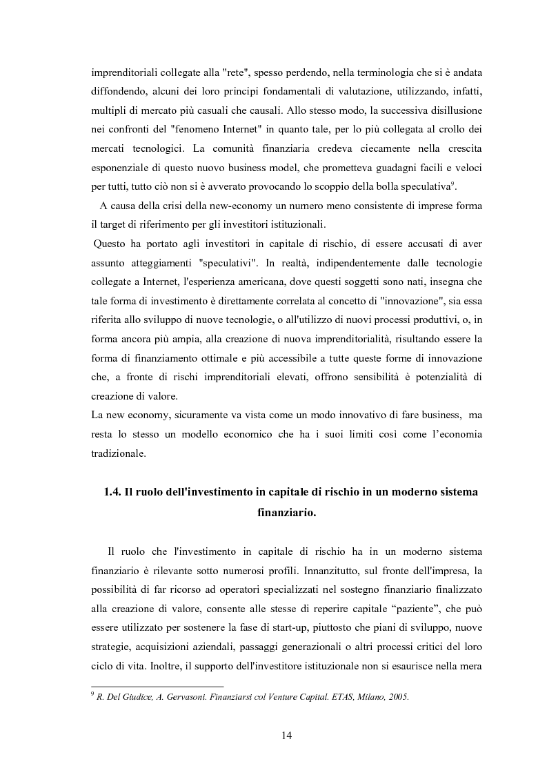 Anteprima della tesi: Il ruolo degli investitori istituzionali nel processo di sviluppo delle Pmi. Il caso di una società operante nel settore fotovoltaico., Pagina 10