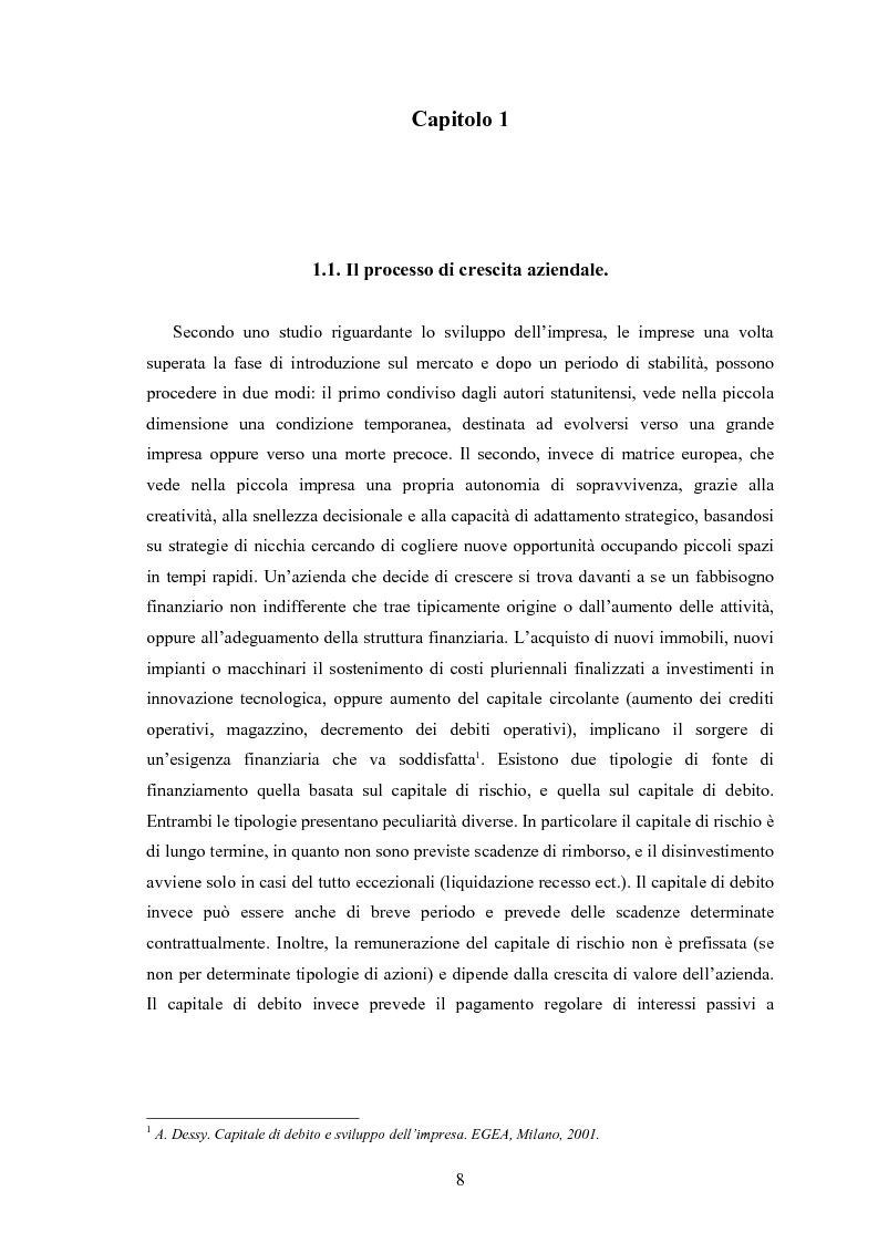 Anteprima della tesi: Il ruolo degli investitori istituzionali nel processo di sviluppo delle Pmi. Il caso di una società operante nel settore fotovoltaico., Pagina 4