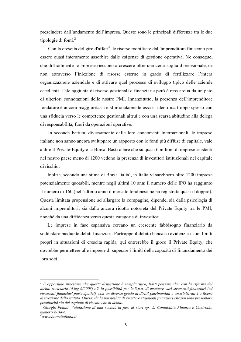 Anteprima della tesi: Il ruolo degli investitori istituzionali nel processo di sviluppo delle Pmi. Il caso di una società operante nel settore fotovoltaico., Pagina 5