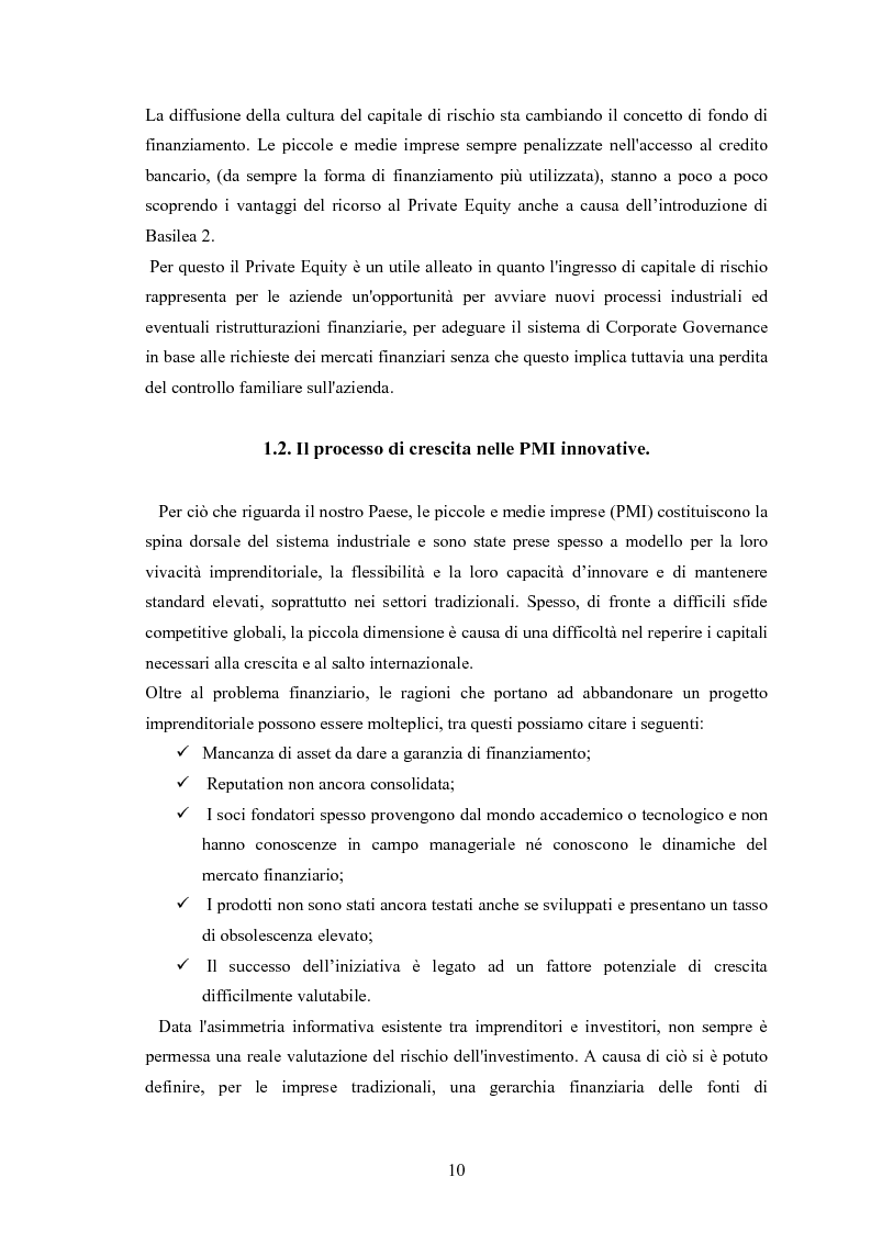 Anteprima della tesi: Il ruolo degli investitori istituzionali nel processo di sviluppo delle Pmi. Il caso di una società operante nel settore fotovoltaico., Pagina 6