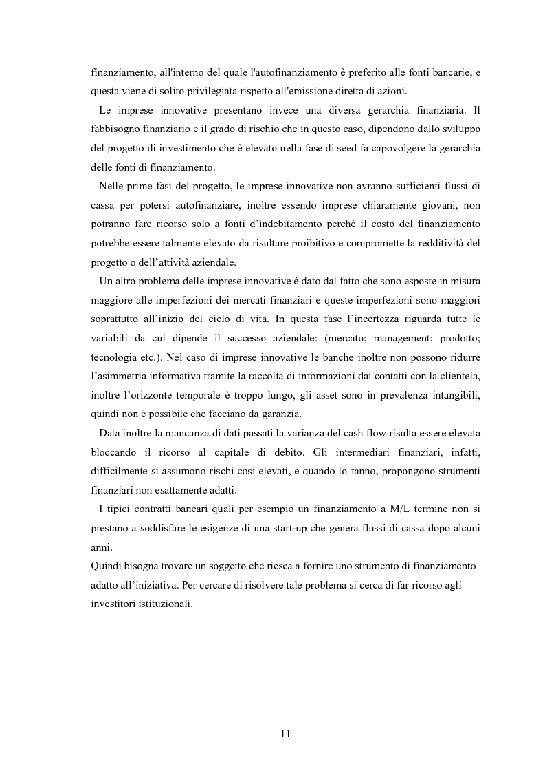 Anteprima della tesi: Il ruolo degli investitori istituzionali nel processo di sviluppo delle Pmi. Il caso di una società operante nel settore fotovoltaico., Pagina 7