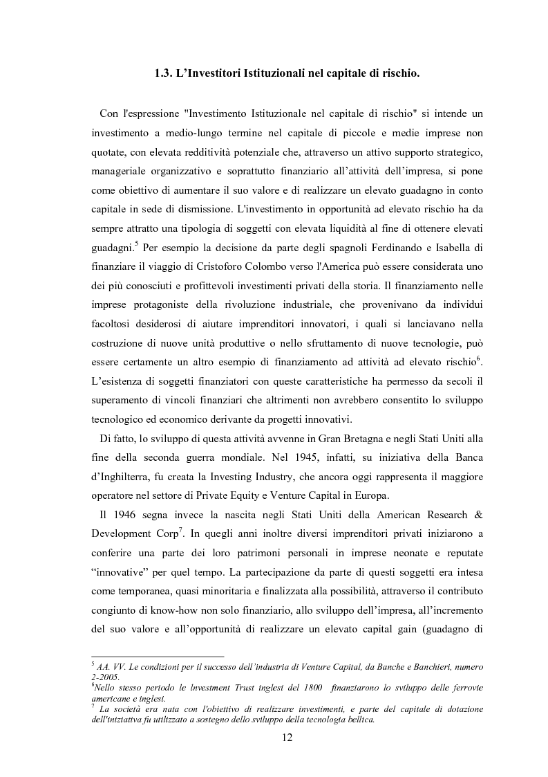 Anteprima della tesi: Il ruolo degli investitori istituzionali nel processo di sviluppo delle Pmi. Il caso di una società operante nel settore fotovoltaico., Pagina 8