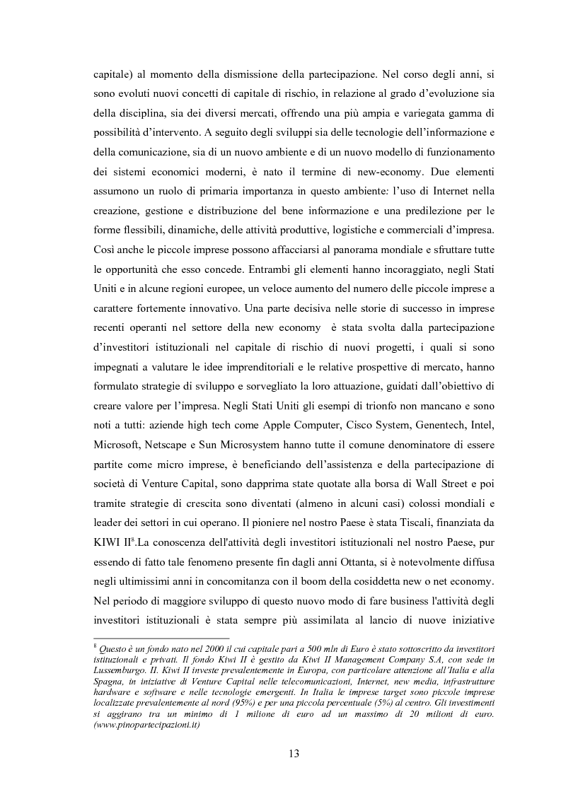 Anteprima della tesi: Il ruolo degli investitori istituzionali nel processo di sviluppo delle Pmi. Il caso di una società operante nel settore fotovoltaico., Pagina 9