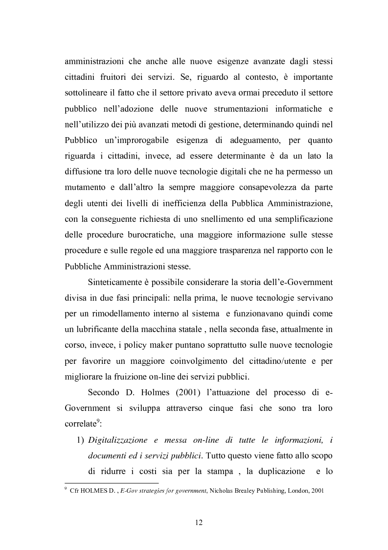 Anteprima della tesi: Il Comune italiano nell'Era dell'Informazione-I progetti di e-Government del Comune di Viterbo, Pagina 10