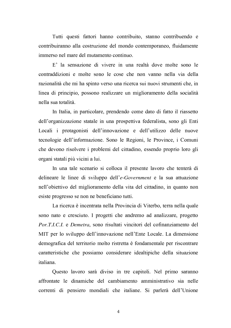 Anteprima della tesi: Il Comune italiano nell'Era dell'Informazione-I progetti di e-Government del Comune di Viterbo, Pagina 2